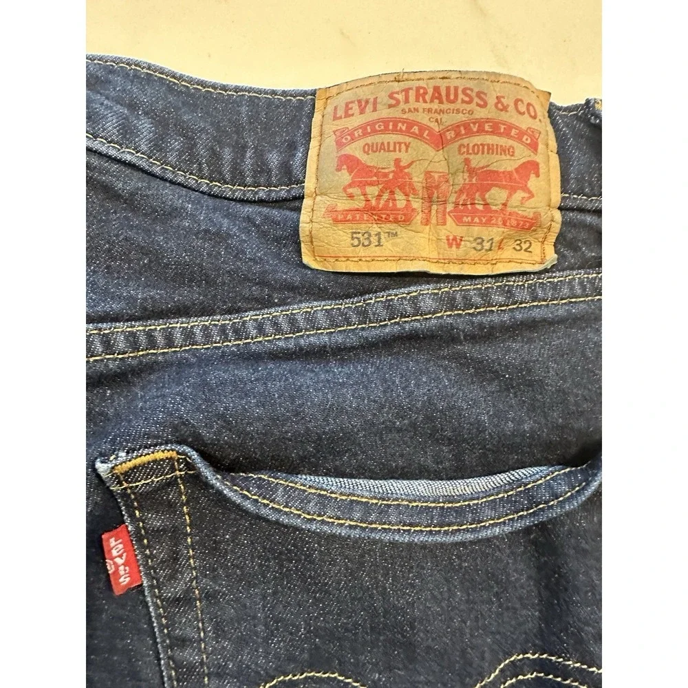 Levi's 531 Athletic Slim Jeans Men's 30x28 Dark Wash Stretch Denim Pants
